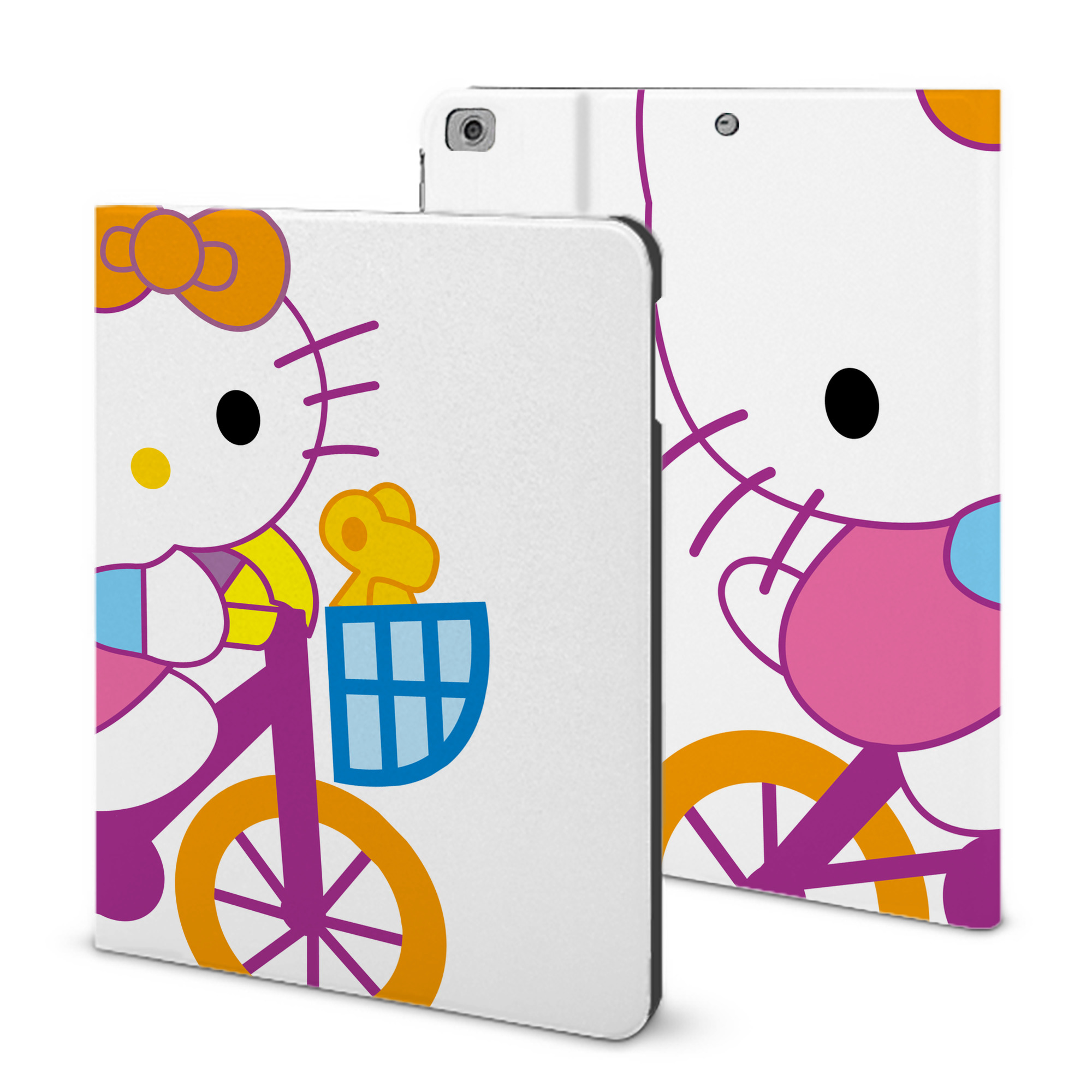 （画像用） Hello Kitty ハローキティ IPad ケース ブック型 PUレザー TPU 耐衝撃 軽量 薄型 ペン収納なし 全面保護 IPad 各モデル対応